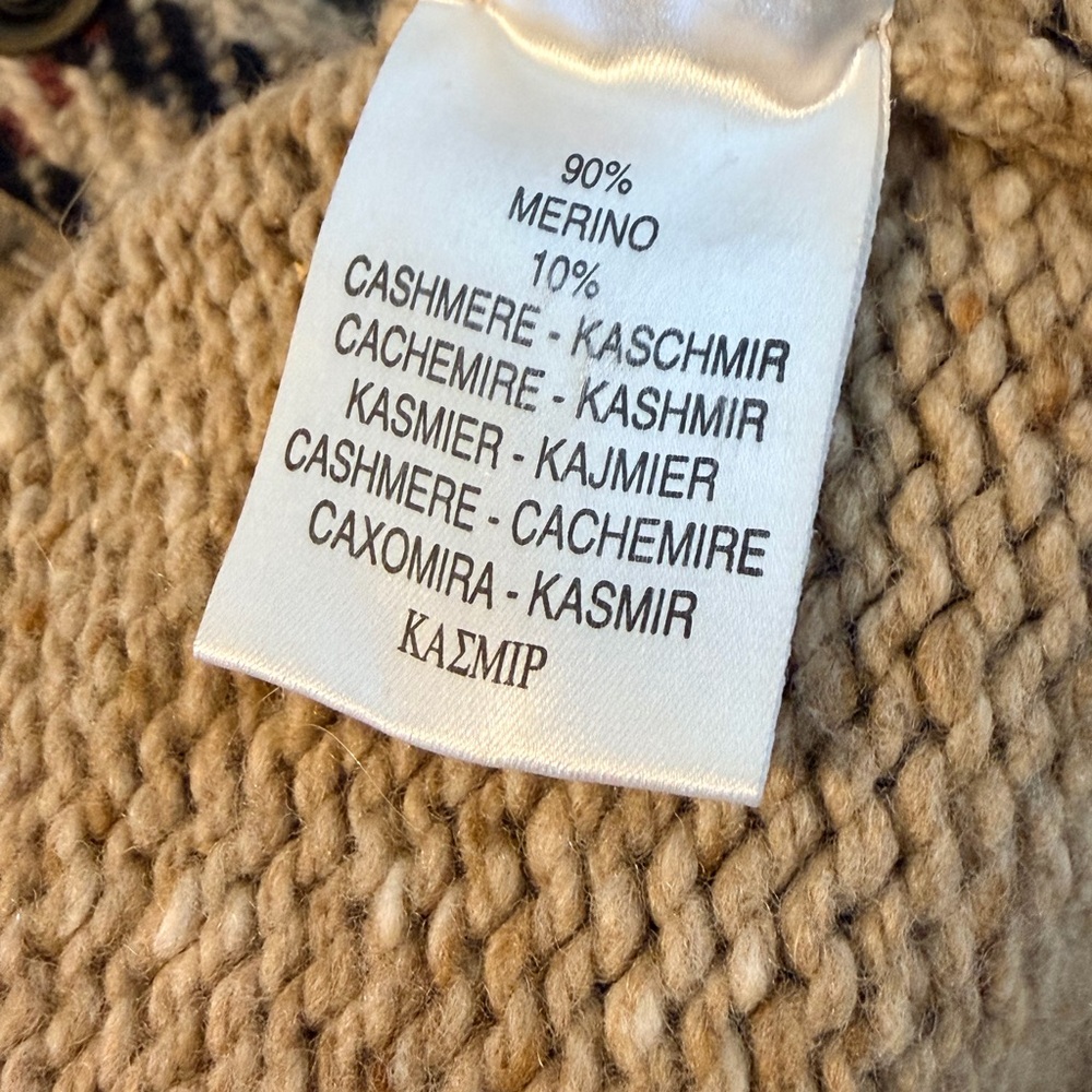 Burberry Camel Plaid Turtleneck Sweater with Black Check - Picture 8 of 9